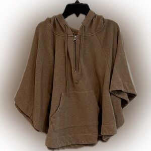 Rubbish Tan Hooded Poncho